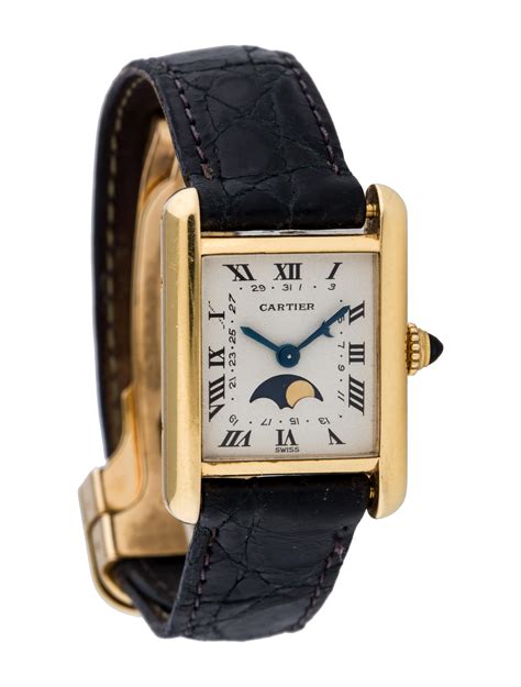 cartier moon phase watch|cartier tank moonphase.